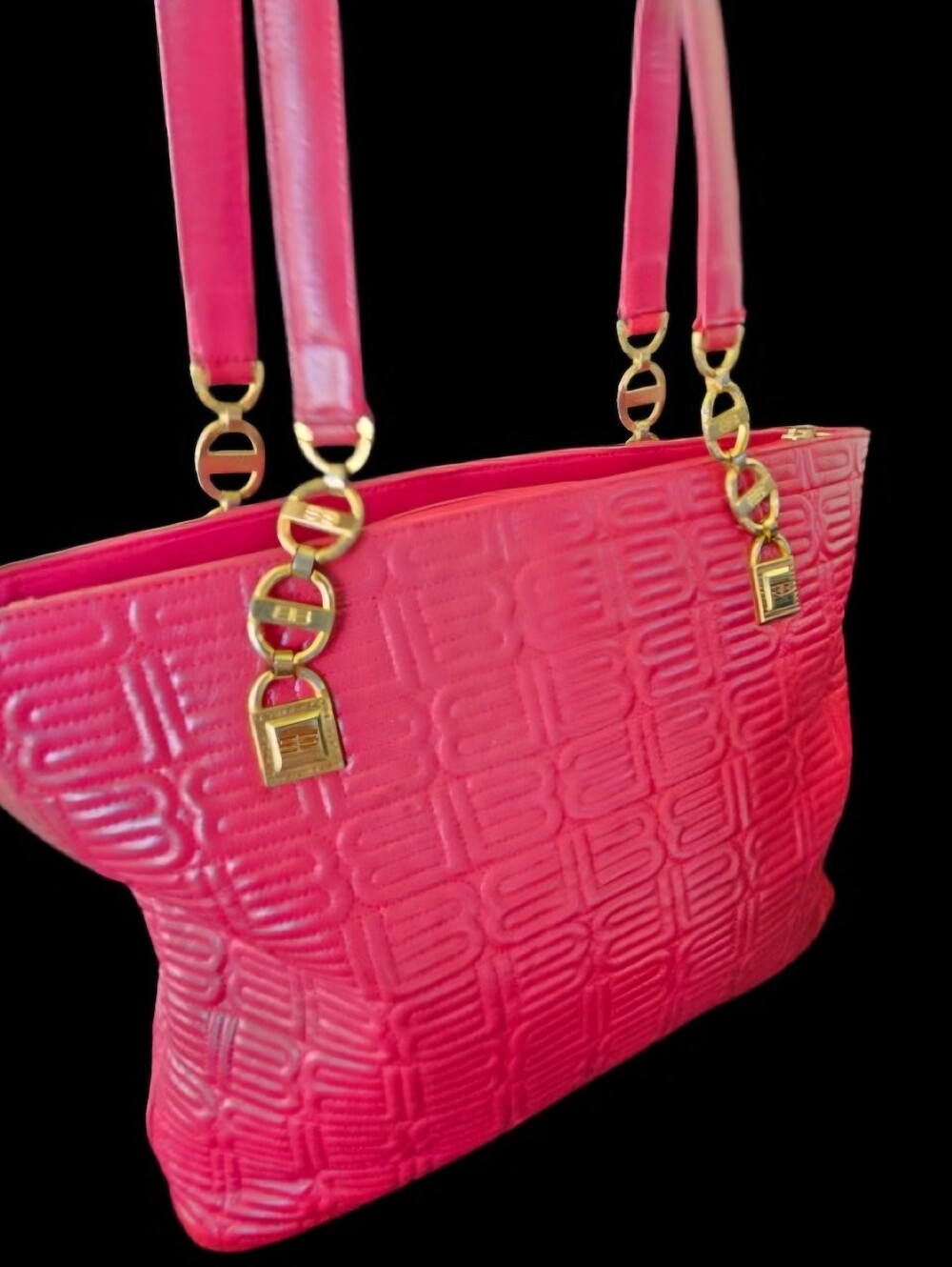 BALENCIAGA RED HANDBAG, BALENCIAGA BB Kumkang Leather Bag - Picture 5 of 12
